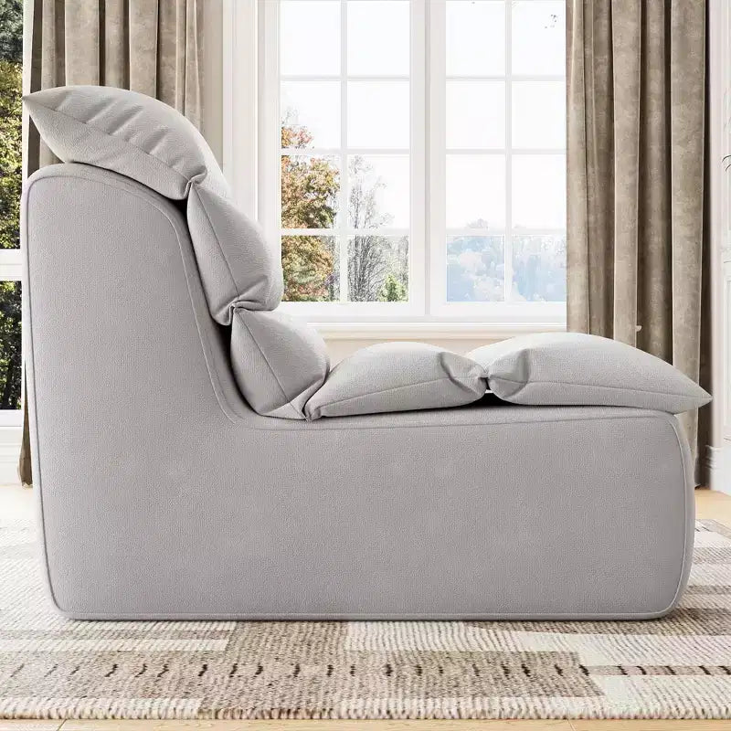 Fauteuil poire pour adultes, canapé paresseux en mousse haute densité avec base antidérapante, fauteuil confortable près du feu, chaise de lecture pour salon et chambre à coucher