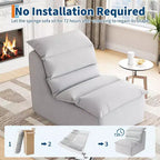 Fauteuil poire pour adultes, canapé paresseux en mousse haute densité avec base antidérapante, fauteuil confortable près du feu, chaise de lecture pour salon et chambre à coucher