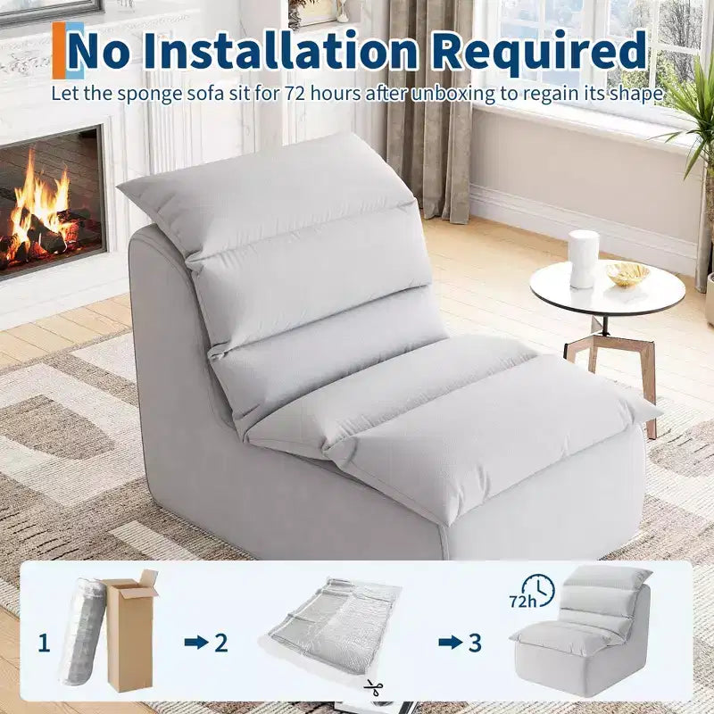 Fauteuil poire pour adultes, canapé paresseux en mousse haute densité avec base antidérapante, fauteuil confortable près du feu, chaise de lecture pour salon et chambre à coucher
