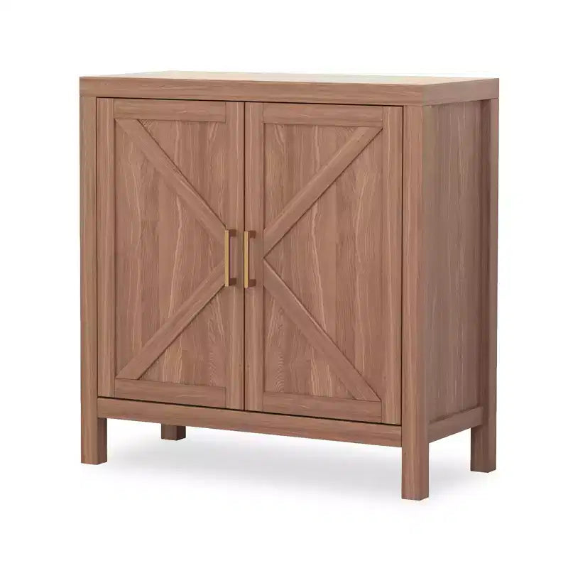 Bahut de ferme, Console rustique avec portes en X pour salon et cuisine