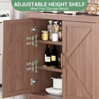 Bahut de ferme, Console rustique avec portes en X pour salon et cuisine