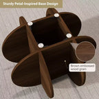 Table basse en verre, table basse ronde avec cadre en métal géométrique, table basse moderne minimaliste pour la décoration