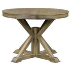 Bellemave Extendable Round Kitchen Table with a 12 Removable Leaf and Sturdy Frame for Dining Room, Living Room, Small Space(Natural)