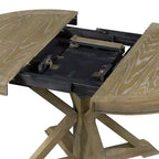 Bellemave Table de cuisine ronde extensible avec une rallonge amovible de 30,5 cm et un cadre robuste pour salle à manger, salon, petit espace (naturel)