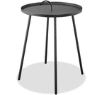 Table d'appoint HomeStock en acier carré noir de 60 po de hauteur, 1 pièce