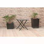 HomeStock Table d'appoint carrée en acier noir de 80 po de haut, 1 pièce