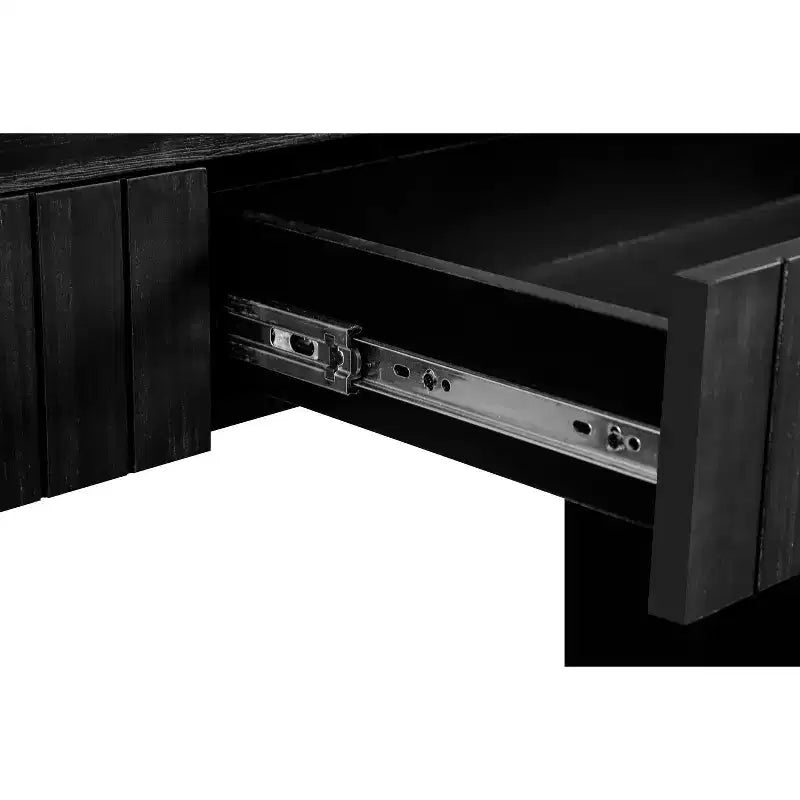 Okak 59IN Table d'entrée de style ferme incurvée, table console avec 2 tiroirs à poignée cachée, table de couloir pour salon, salle à manger