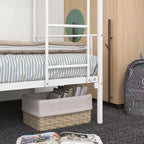 Lit superposé Okak Moedern Twin sur Twin, lits superposés pour enfants avec cadre en métal et échelle intégrée, lit superposé peu encombrant pour chambre à coucher