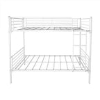 Lit superposé Okak Moedern Twin sur Twin, lits superposés pour enfants avec cadre en métal et échelle intégrée, lit superposé peu encombrant pour chambre à coucher