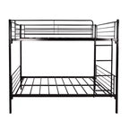 Lit superposé Okak Moedern Twin sur Twin, lits superposés pour enfants avec cadre en métal et échelle intégrée, lit superposé peu encombrant pour chambre à coucher