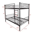Lit superposé Okak Moedern Twin sur Twin, lits superposés pour enfants avec cadre en métal et échelle intégrée, lit superposé peu encombrant pour chambre à coucher