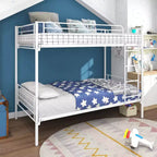 Lit superposé Okak Moedern Twin sur Twin, lits superposés pour enfants avec cadre en métal et échelle intégrée, lit superposé peu encombrant pour chambre à coucher
