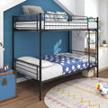 Lit superposé Okak Moedern Twin sur Twin, lits superposés pour enfants avec cadre en métal et échelle intégrée, lit superposé peu encombrant pour chambre à coucher