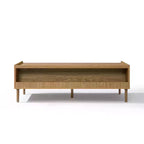 LuxenHome Table Basse Chêne d'Été en Bois Manufacturé 2 Tiroirs 47 L x 23,4 P Marron