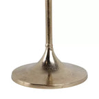 Table d'appoint élégante, table de chevet ou petite table de nuit pour la décoration intérieure - Table à boisson en métal mince avec plateau en marbre et base trompette