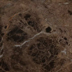 Table d'appoint élégante, table de chevet ou petite table de nuit pour la décoration intérieure - Table à boisson en métal mince avec plateau en marbre et base trompette