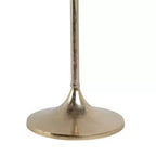 Table d'appoint élégante, table de chevet ou petite table de nuit pour la décoration intérieure - Table à boisson en métal mince avec plateau en marbre et base trompette