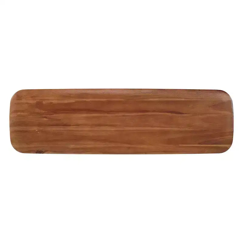 Banc Alaterre Calais de 122 cm en bois d'acacia, couleur châtaigne