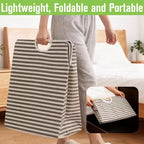 Garnen 2x Panier à Linge Pliant, Sac à Linge Pliable, Paniers à Linge Sale à Poignées en Bois, Organisateur de Bacs à Linge pour Chambre d'Enfant