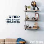 Étagère murale à 3 niveaux de PIPE DECOR