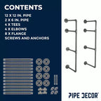 Étagère murale à 3 niveaux de PIPE DECOR