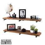 RESTORE Étagères Marron Automne de 91 cm avec Supports Droits par Pipe Decor