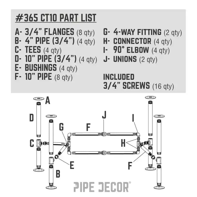 Table basse Loop de PIPE DECOR