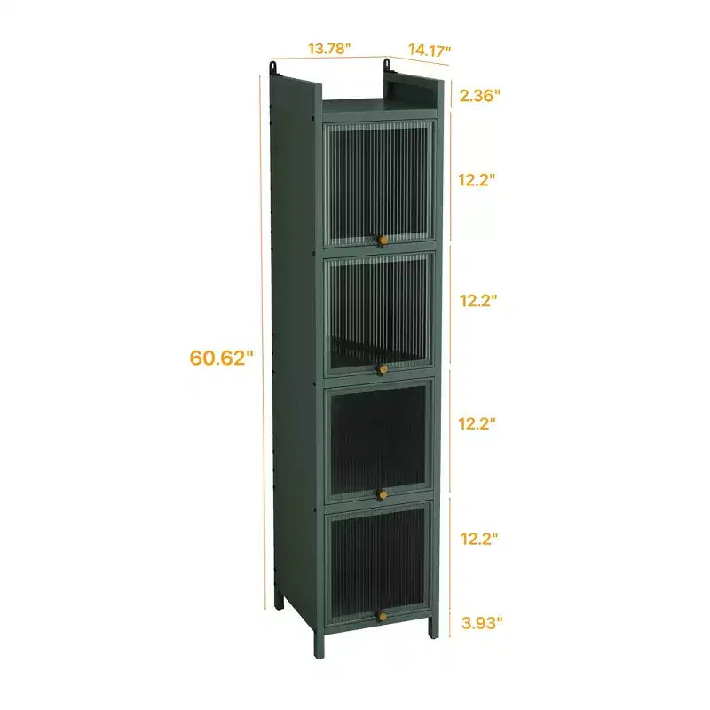GDFStudio Maurice 35 cm Armoire contemporaine à porte en verre trempé