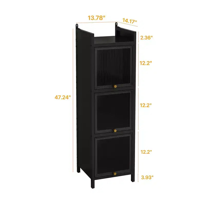 GDFStudio Maurice 35 cm Armoire contemporaine à porte en verre trempé