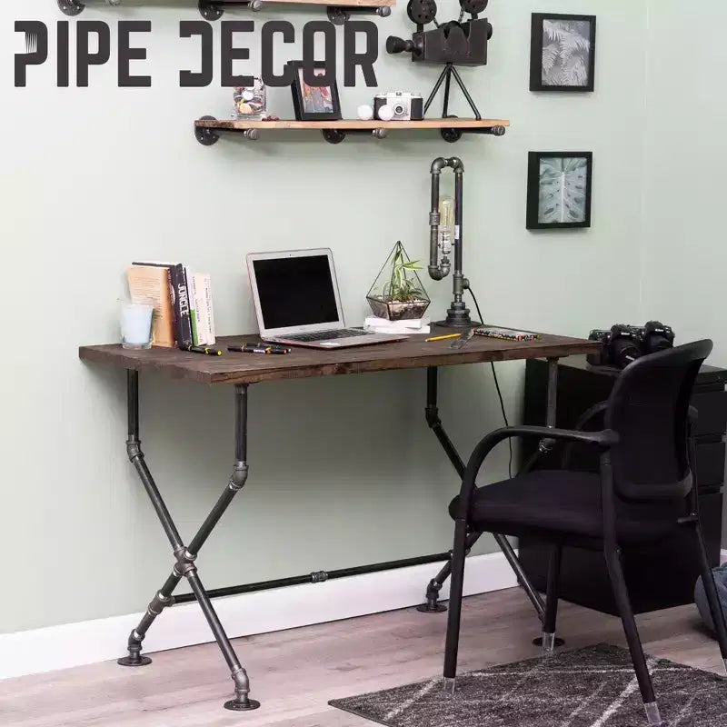 Bureau en X par PIPE DECOR