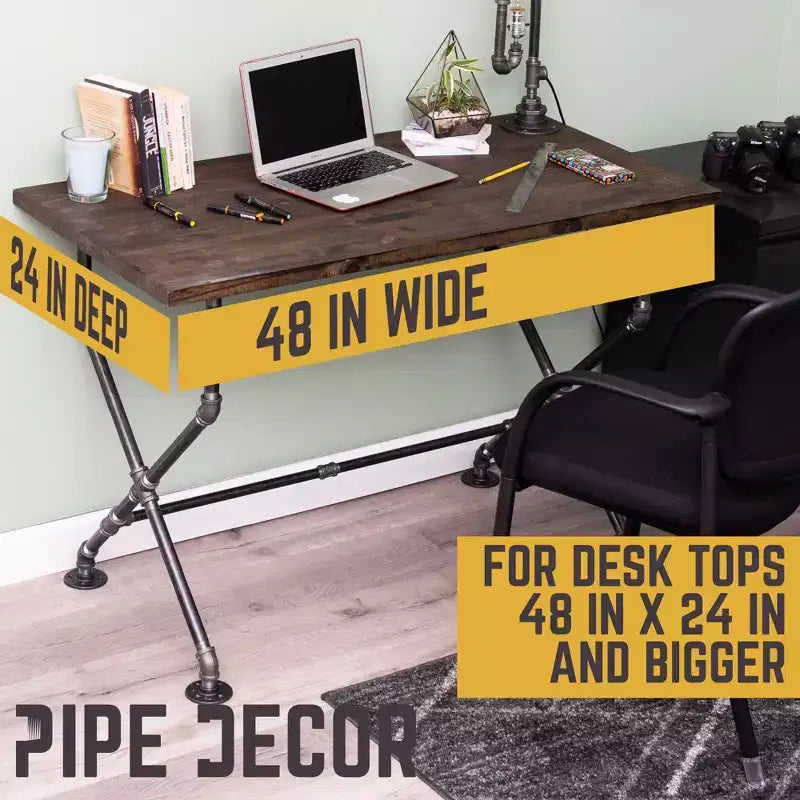 Bureau en X par PIPE DECOR