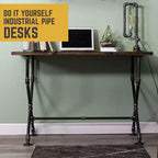 Bureau en X par PIPE DECOR