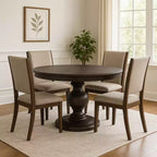 Table à manger ronde classique en bois Maven Lane Zola
