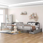 Lit superposé double avec tiroirs, lit superposé en bois pleine grandeur pour enfants, adolescents et adultes, convertible en 2 lits