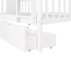 Lit superposé double avec tiroirs, lit superposé en bois pleine grandeur pour enfants, adolescents et adultes, convertible en 2 lits