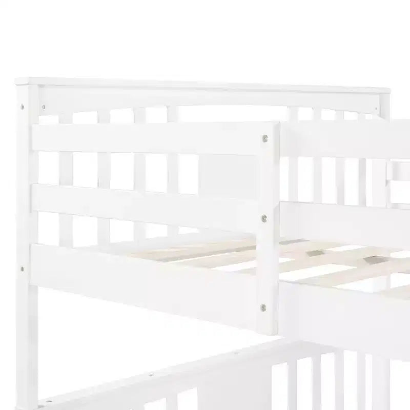 Lit superposé double avec tiroirs, lit superposé en bois pleine grandeur pour enfants, adolescents et adultes, convertible en 2 lits