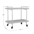 Chariot de rangement et d'imprimante Martha Stewart Liam à 2 niveaux avec cadre en métal