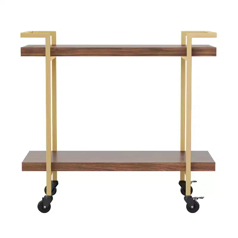 Chariot de rangement et d'imprimante Martha Stewart Liam à 2 niveaux avec cadre en métal