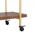 Chariot de rangement et d'imprimante Martha Stewart Liam à 2 niveaux avec cadre en métal