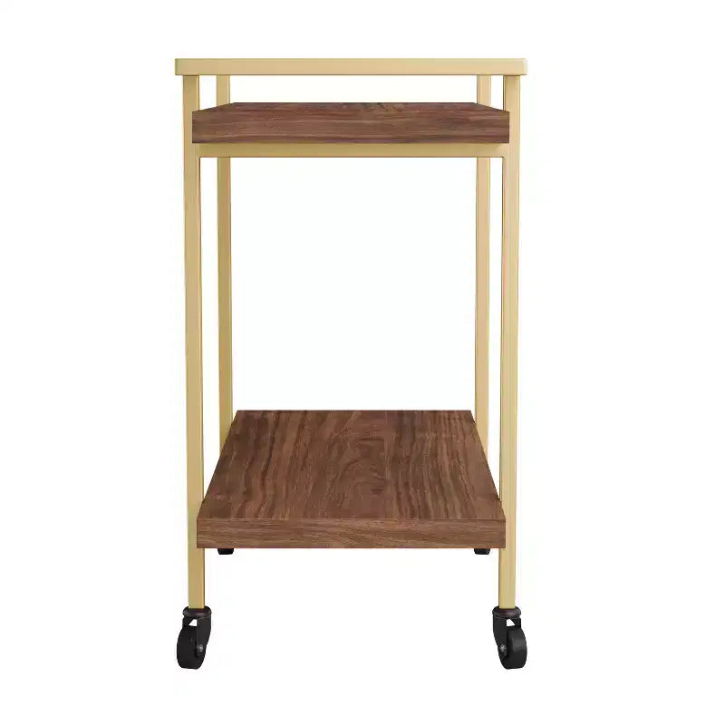 Chariot de rangement et d'imprimante Martha Stewart Liam à 2 niveaux avec cadre en métal