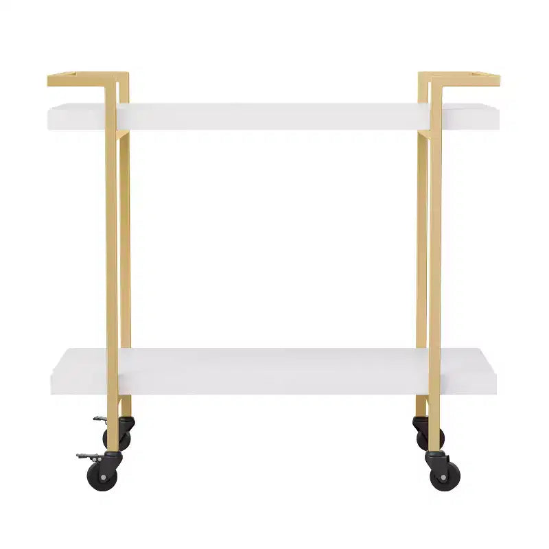 Chariot de rangement et d'imprimante Martha Stewart Liam à 2 niveaux avec cadre en métal