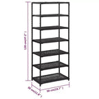 vidaXL Meuble à chaussures en polyrotin noir 19,7x11,8x47,2 po Léger - 47,2