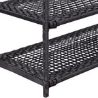 vidaXL Meuble à chaussures en polyrotin noir 19,7x11,8x47,2 po Léger - 47,2