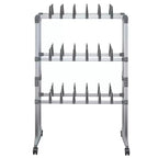 vidaXL Meuble à Chaussures avec Roues Argenté 26x10.6x39.4