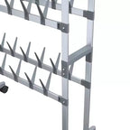 vidaXL Meuble à Chaussures avec Roues Argenté 26x10.6x39.4
