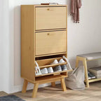 vidaXL Meuble à chaussures Bois de pin massif avec finition cirée, bois d'ingénierie