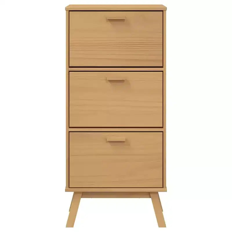 vidaXL Meuble à chaussures Bois de pin massif avec finition cirée, bois d'ingénierie