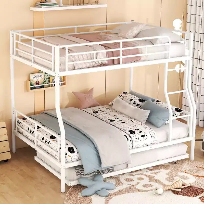 Lits superposés en métal avec lit gigogne, cadre de lit superposé robuste pour enfants, adolescents et adultes