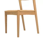 Chaise de salle à manger Capri en bois de chêne et assise tissée