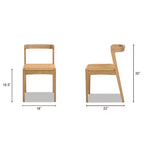 Chaise de salle à manger Capri en bois de chêne et assise tissée